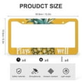 thumbnail image 3 of Pineapple Plays Well with Others License Plate Frames 2 Pieces Fruit Pineapples Customized Decor Car Tag for Men/Women 2 Hole Quality Aluminum License Plate Cover, 3 of 6