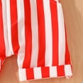 thumbnail image 4 of WUXIAN Toddler Boys Girls Independence Day Striped Printed Overalls Shorts With Pocket Spaghetti Trousers Romper 4th Of July Jumpsuit Comfort Baby Streetwear,Red,2-3Y, 4 of 6