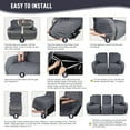 thumbnail image 6 of Timeles Recliner Covers, Stretch Reclining Chair Covers, Recliner Sofa Slipcovers Stripe Jacquard Recliner Couch Covers Furniture Protector Covers for Pet Kid (3 Seater, Gray), 6 of 7