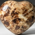 thumbnail image 3 of Polished Brown Petrified Wood Heart from Madagascar (350 grams), 3 of 3