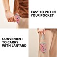 thumbnail image 5 of Cloth Wallet with Lanyard & Multiple Compartments Fashion Purse Zipper Clutch Bag for Cash Cards Coins Bows and Strawberries Pattern, 5 of 5