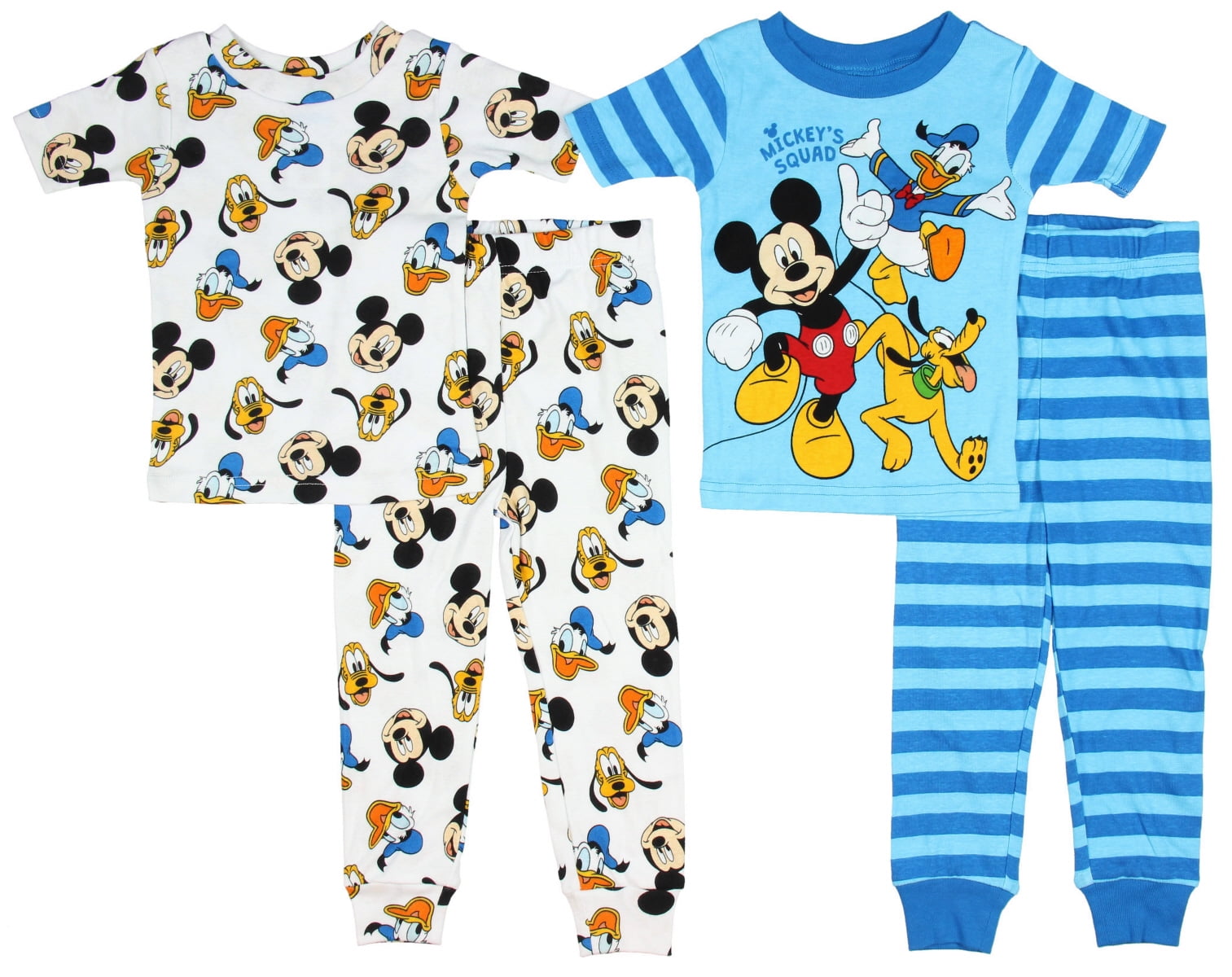 Mickey Mouse Disney Boys Size 12 Months 4 Piece Sleepwear Set
