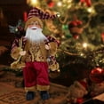 thumbnail image 2 of fastboy Bonhomme de Neige Santa Claus Poupée Décoration Intérieur Table Bureau Statue Décor Or Rouge, 2 of 7