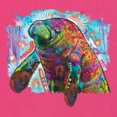 thumbnail image 6 of Wild Bobby Rainbow Painted Manatee Dean Russo Design Animal Lover Women Racerback Tank Top, Raspberry, X-Large, 6 of 6