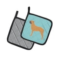 thumbnail image 2 of Caroline's Treasures Bullmastiff Checkerboard Blue Pair of Pot Holders, 2 of 3