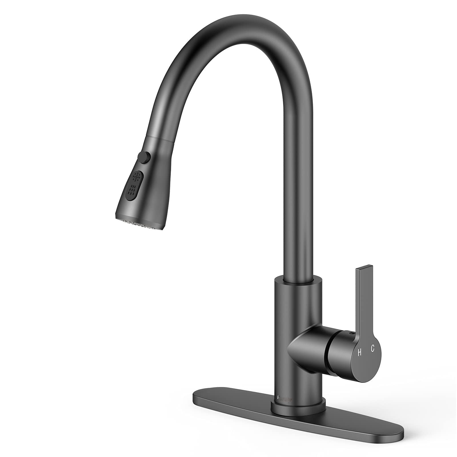 Kitchen Faucet, Single Handle Stainless Steel Kitchen Sink Faucets for