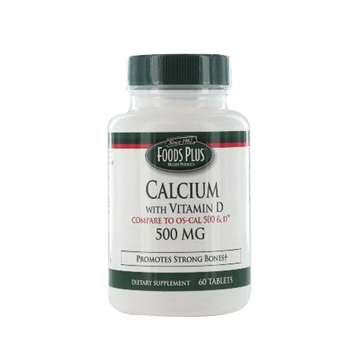 Food Plus Calcium With Vitamin D 500Mg Tablets 60 Ea