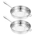 thumbnail image 1 of 2pcs Large Hole Cold Shrimp Colander, Handheld Kitchen Strainer, Mesh Skimmer for Vegetables, Fruits, Food, Home and Restaurant Use, 1 of 5