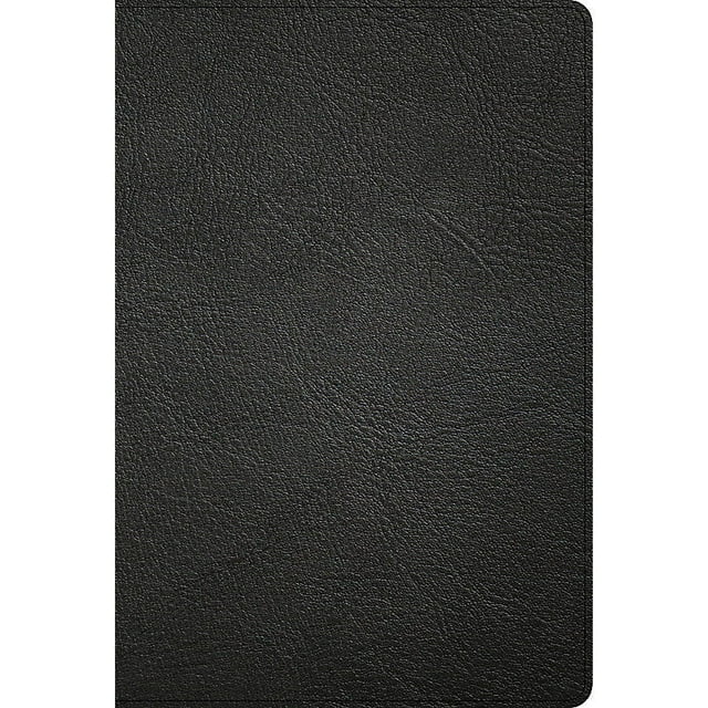 KJV Bible Fine à Imprimé Grand Format, Cuir Véritable Noir, Indexée