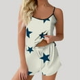 thumbnail image 2 of Bibifish Womens Pajama Summer Pj Tank And Pajama Pants Sets Cute Star Printed Relaxed Fit Soft Summer Ladies Sleeveless Sleepwear Sets, 2 of 4