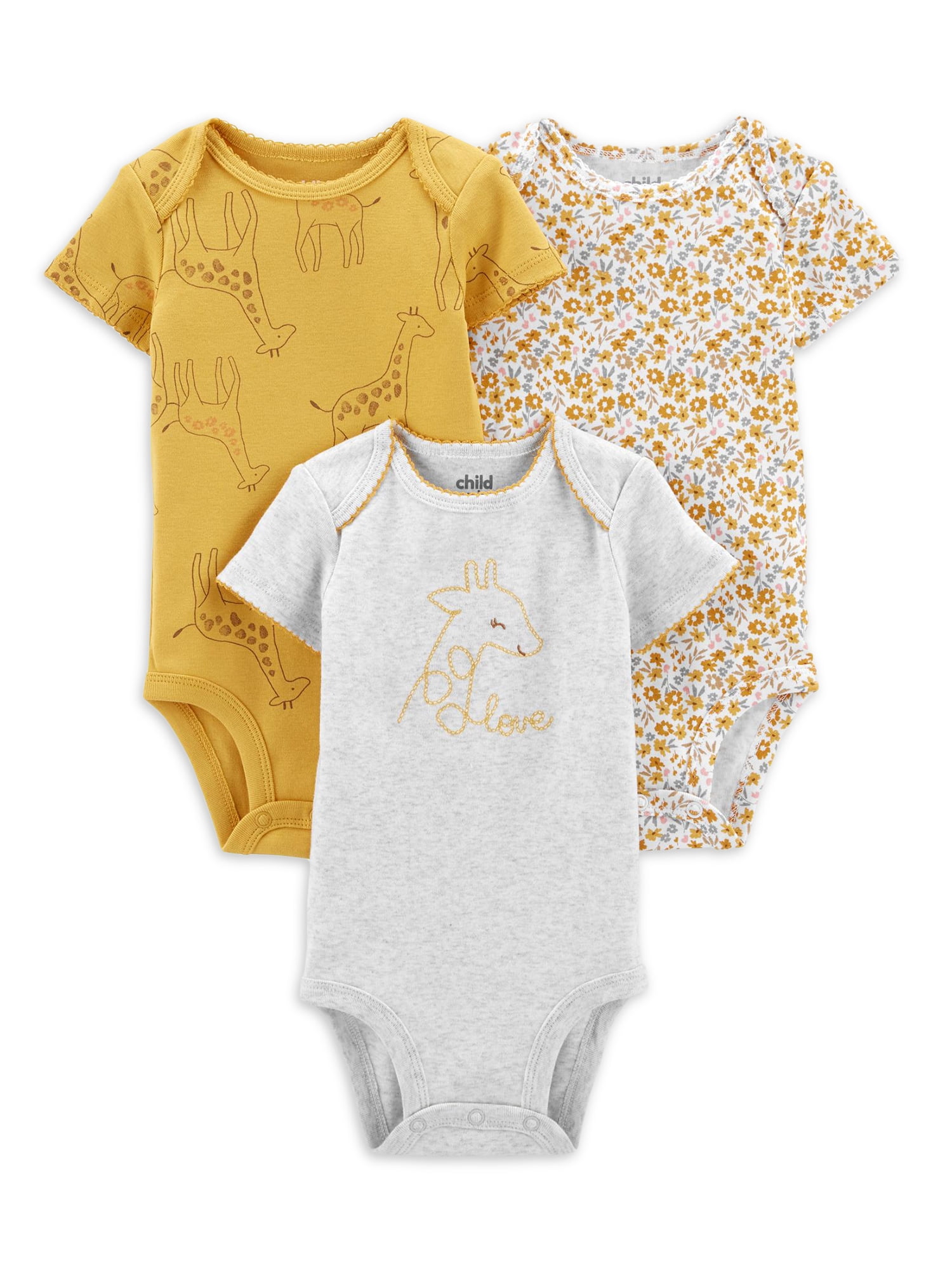 Carter's Child of Mine Baby Girl Bodysuits, Pants, Outfit Set, Sleep N' Play, & Bibs, 13-Piece, Preemie-9M