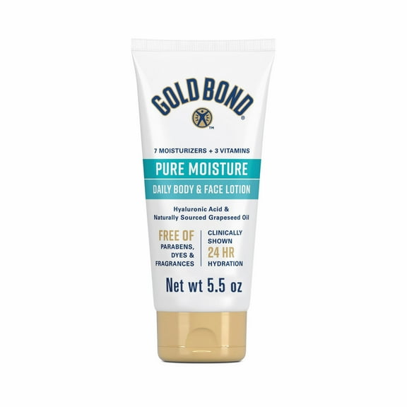 Gold Bond Pure Moisture Body and Face Lotion & Cream for Dry Skin, 5.5 oz.