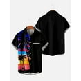 thumbnail image 1 of Camisas Para Hombre Manga Larga Regular Fit Camisa de manga corta con estampado digital 3d de ocio de tendencia de moda de playa de turismo de vacaciones de verano para hombres (Black, 3XL), 1 of 2