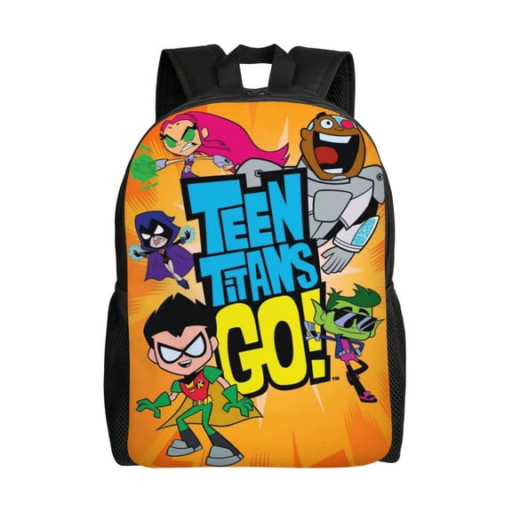 Anime Teen Titans Go Backpacks Large Capacity Shoulders Daypack Unisex Casual Knapsack Rucksack Student Satchel Bookbag