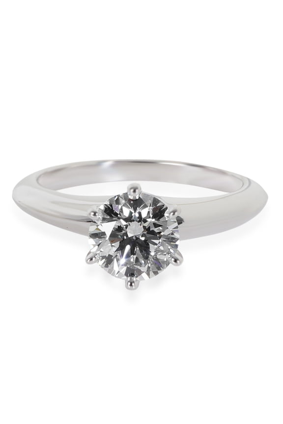 Pre-Owned Platinum Tiffany & Co. Solitaire Engagement Ring, .88 Ct. F VS1