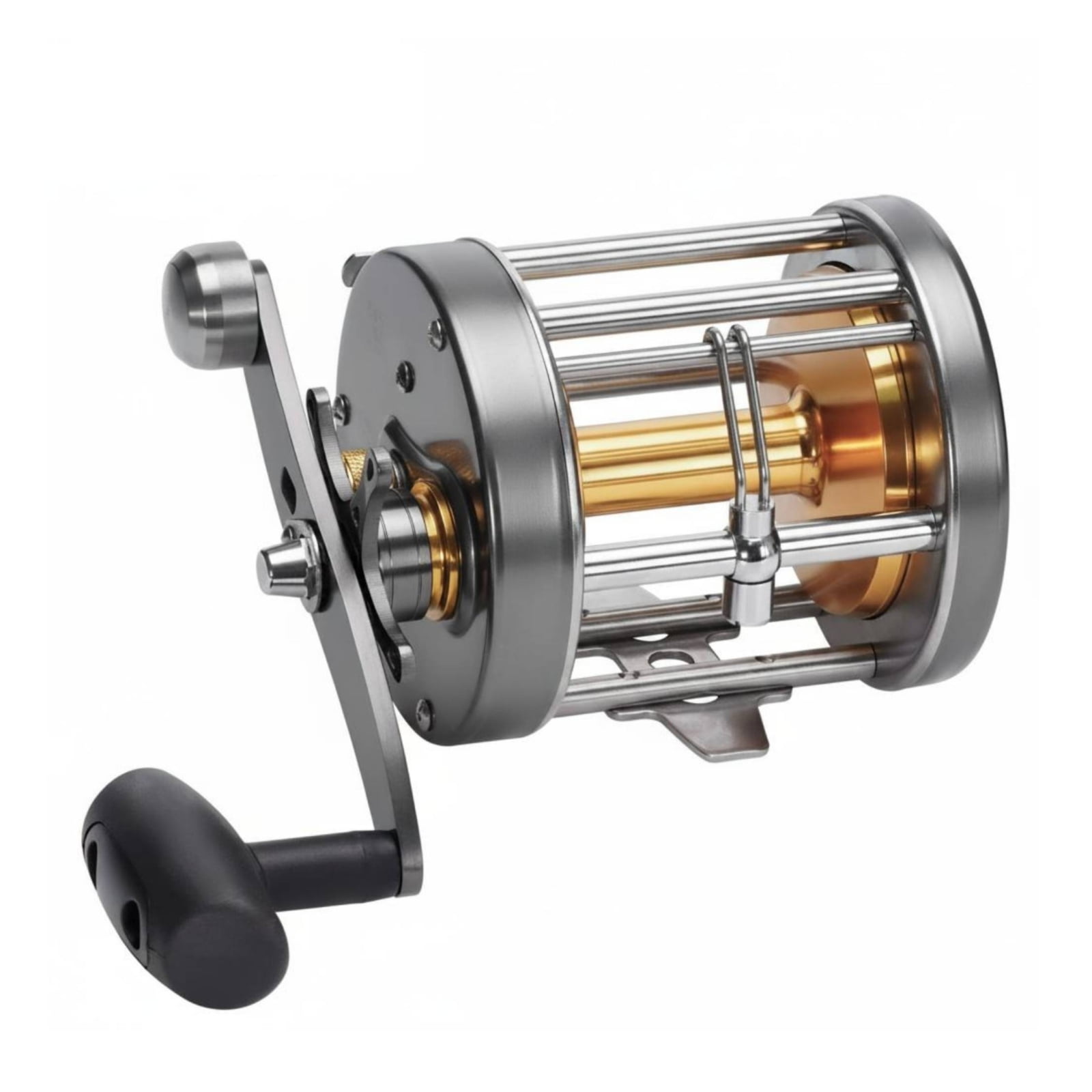amagogo 1 Piece Metal Fishing Reel 650G Right Hand Drum Style Saltwater Trolling Reel 25KG Max Drag Heavy Duty
