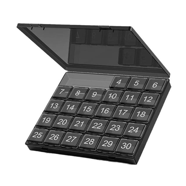 30 Day Pill Box Tablet Medicine Organiser Dispenser Monthly Daily Storage Box