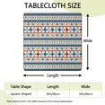 thumbnail image 2 of Blue and Orange Geometric Boho Pattern Square Fitted Tablecloth with Elastic Edge,Square Table Cover,Washable Elastic Table Cover for Home Kitchen Party Decor 34"x34", 2 of 6