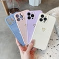 thumbnail image 4 of Glossy Cartoon Love Heart Phone Case For iPhone 13 12 11 Pro Max XS Max X XR 7 8 Plus SE 2020 Soft Shockproof Bumper Back Cover, 4 of 4