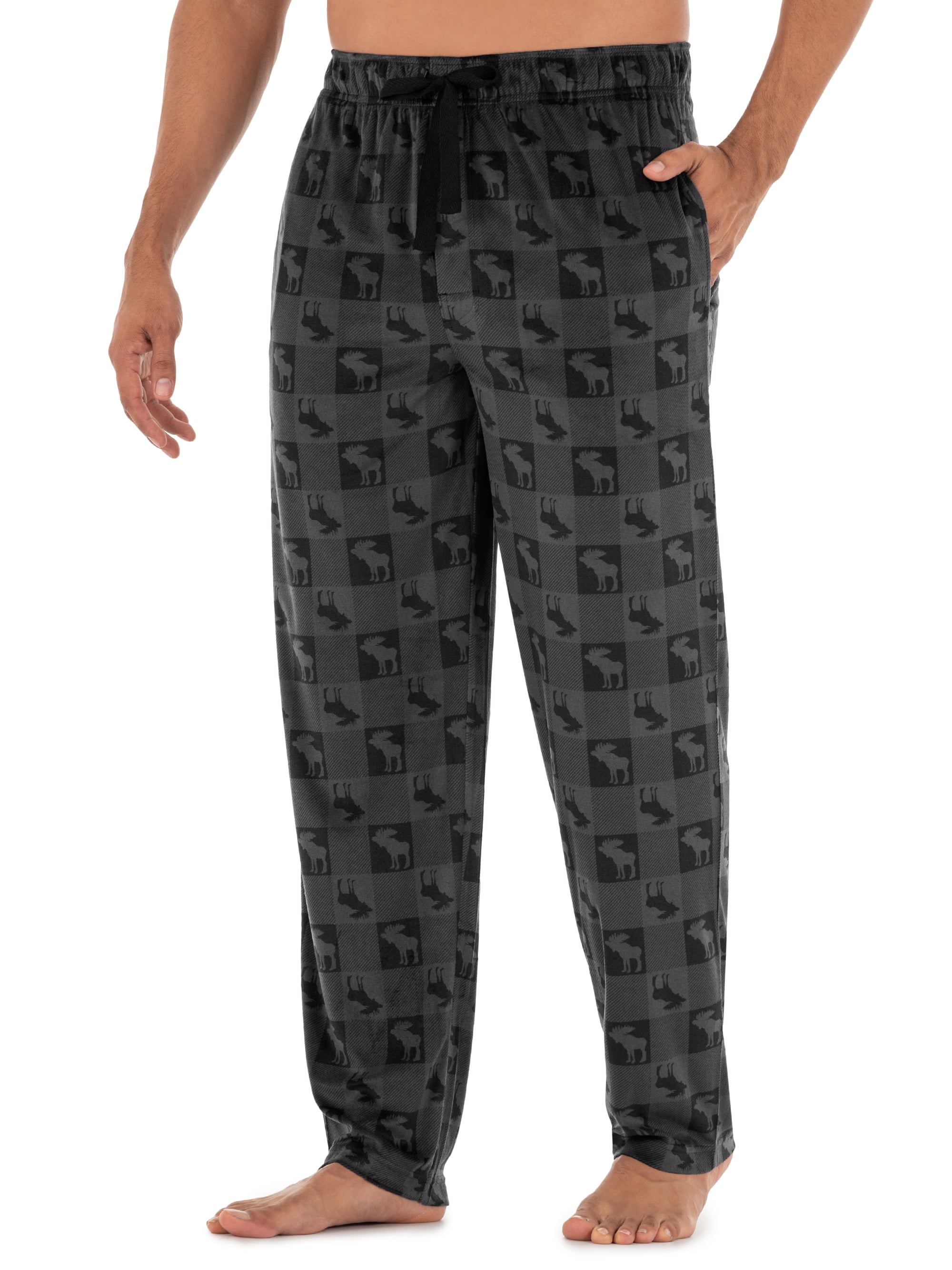 Men's Winter Moose Fleece PJ Pants - Adirondack Country Store