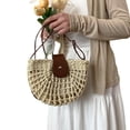 thumbnail image 6 of Woven Beach Crossbody Bag, Straw Small Saddle Shoulder Underarm Design, Bohemian Summer Vacation Handbag, Bag for Beach Vacation Travel Daily Use, 6 of 9