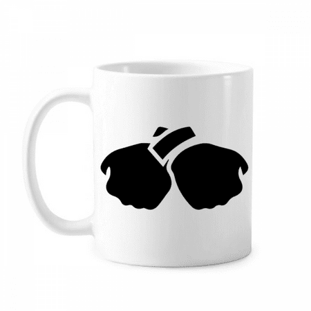 

Gesture Fist Outline Pattern Mug Pottery Cerac Coffee Porcelain Cup Tableware