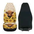 thumbnail image 4 of Uorisanigo Car Seat Covers for Front 2 Piece High Back Seat Cover Anti-Slip Sunflower Cow Leopard Print Automotive Seats Covers Decor Universal Fit for Most Cars Sedan SUVs, 4 of 7