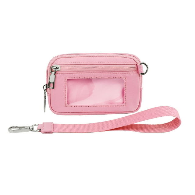 LSLJS Sac de Poignet Transparent en PVC Sac de Rangement pour Cartes Bancaires et Pièces de Monnaie Essentiels pour la Maison