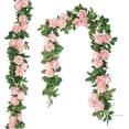 thumbnail image 5 of 3 piezas de vid de flores artificiales de 2 m, guirnalda de flores artificiales de peonía rosa de seda, colgante para exteriores para decoración de bodas o jardín al aire libre, 5 of 5