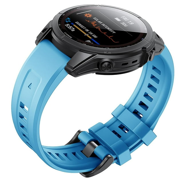 22mm Quick Release Silicone Watch Strap with Metal Buckle Official Style Easy Swap