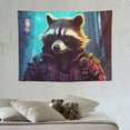 thumbnail image 4 of GOSMITH  Raccoon Tapestry, Cute Animal Tapestry Wall Hanging, Fluffy Raccoon Aesthetic Tapestries Wall Art Home Decor for Bedroom Living Room 40x30 Inch, 4 of 7