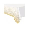 thumbnail image 1 of 1PC Black and Golden Polka Dots Plastic Tablecloth for Rectangle Tables, Birthday Party Table Cover, Table Cloths for Bachelor Cocktail Party, Graduat, 1 of 4