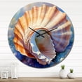 thumbnail image 2 of Designart "Seashell on the Coast I" Animals Oversized Wall Clock, 2 of 5