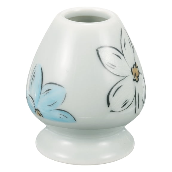 Uxcell Ceramic Chasen Stand 70mm Matcha Whisk Holder Tea Set Whisks Stand Traditional Matcha Tea Chasen Holder Tea Set Accessories for Tea Tasting, White