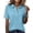 Light Blue, variant on Bexdxz Polo Shirts for Women Golf Button Collared Summer Short Sleeve Tops Lightweight Work Polo Shirt Womens Blouses Khaki M