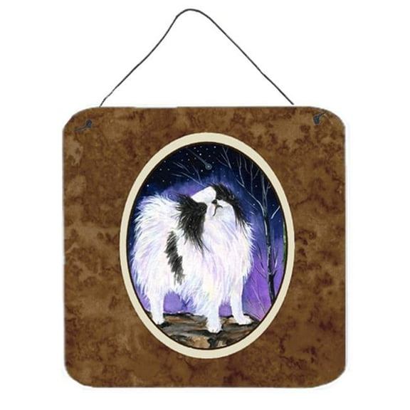 Japanese Chin Aluminium Metal Wall Or Door Hanging Prints - 6 x 6 In.