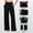 Black(Womens Pants), variant on ZHYou Yoga Pants for Women Kint Texture Stretch High Waist Straight Leg Baggy Fit Pull On Trousers,Blue,Size L