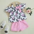 thumbnail image 5 of KEXE Girls 2 Piece Outfits Baby Girl 18 Months Clothes Toddler Girls Clothes Summer Outfits Baby Kids Short Sleeve T-Shirt Tops Shorts Sets, 5 of 8