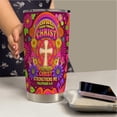 thumbnail image 2 of Lion Tumbler 20oz Religious Gift for Men Bible Verse I Can Do All Things Through Christ Pastor Tumbler, 2 of 6