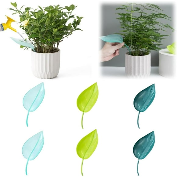 3/6/9/12PCS Watering Leaves, 2024 New Leaves Watering Tool Plant Watering Devices Plant Water Funnel, Plastic Leaves Watering Tool Plant Watering Devices (6PCS)