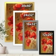 thumbnail image 4 of Designart 'Red Blossoming Poppies Over Wild Brown I' Traditional Framed Art Print, 4 of 4