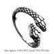 thumbnail image 4 of Anillos de tamaño ajustable, anillo de amistad de tendencia, accesorios Unisex, suministro de joyería de aleación, adornos de ropa de Ropa, zapatos y accesorios Miscelánea Cabezas de serpiente doble Qarigey AP010677-05B, 4 of 6