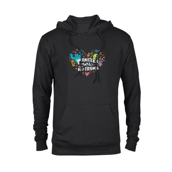 Disney and Pixar’s Monsters Make the Best Friends - Pullover Hoodie for Adults – Customized-Black