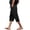Black, variant on Capri Pants for Women Spring Summer Relaxed Fit Lightweight Elastic Waist Straight Leg Cropped Pants Capris with Pockets