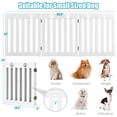 thumbnail image 3 of 3 Panel 24 “H Foldable Retractable Pet Gate Dog Gate,Small Dog Gate White,Freestanding Pet Gate, 3 of 8