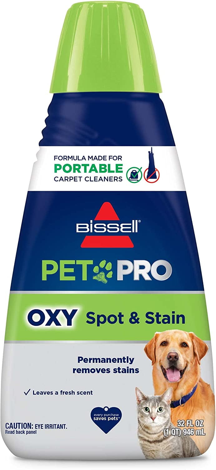 Bissell PET PRO OXY Spot & Stain Formula for Portable Carpet Cleaners