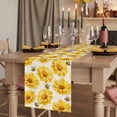 thumbnail image 2 of Table Runners 72 Inches Long Dress Scarves, Golden Chrysanthemum Farmhouse Kitchen/Dining Table Runner, Coffee Tablerunners, Farmhouse Bees Floral Burlap 14x72 Inch, 2 of 9
