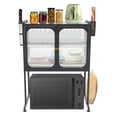 thumbnail image 4 of Kitchen Storage Rack, Vertical Microwave Oven Rack, Kitchen Storage Shelf for Storing all Kinds of Kitchen Utensils, Cutlery, Rice Cookers, Microwave Ovens, 4 of 10