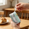 thumbnail image 2 of Portable Mini Compact Automatic Pop-up Dental Floss Dispenser Light Green Small Travel Case, 2 of 4