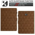 thumbnail image 4 of Case for Samsung Galaxy Tab A 10.1" 2016 SM-T580 / SM-T585, Premium PU Leather Kickstand Shockproof Flip Case with Card Slots Magnetic Auto Sleep/Wake Pencil Slot Case Cover, Brown, 4 of 5